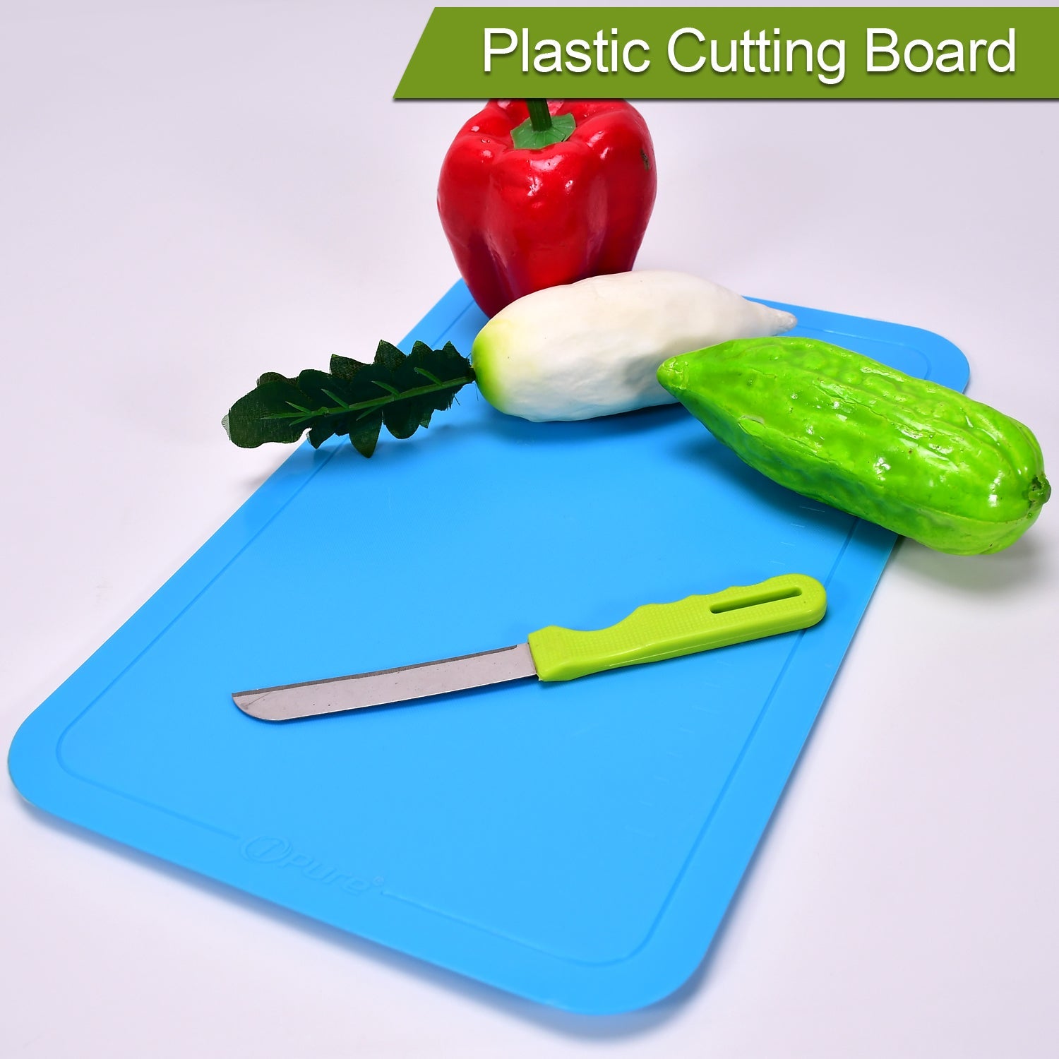 2478 Vegetables and Fruits Cutting Chopping Board Plastic Chopper Cutter Board Non-slip Antibacterial Surface with Extra Thickness DeoDap 2478 Vegetables and Fruits Cutting Chopping Board Plastic Chopper Cutter Board Non-slip Antibacterial Surface with Extra Thickness DeoDap